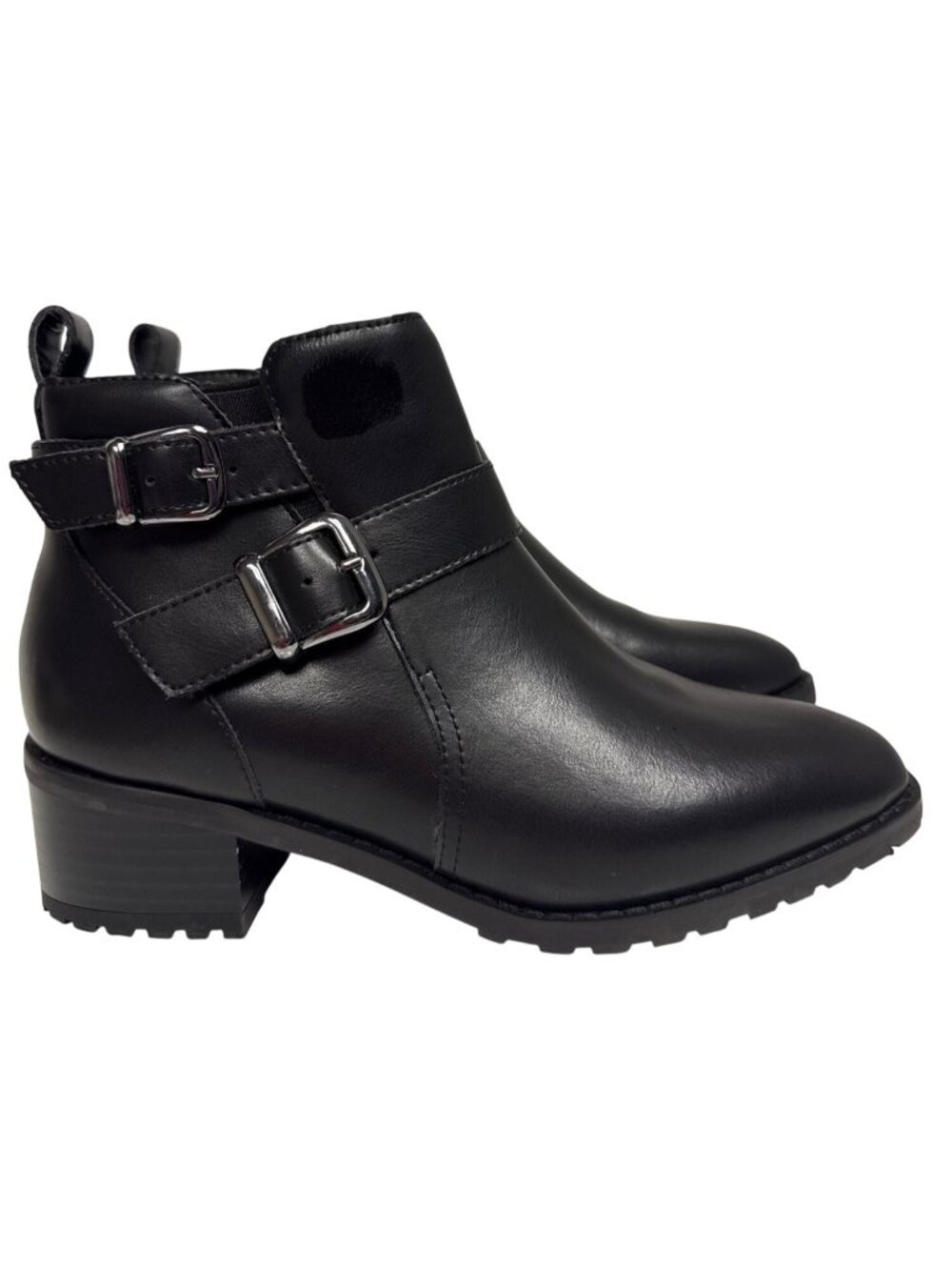 Blondo Shantel Waterproof Black Leather Ankle Boots Women's Size 6M NWOB Buckle